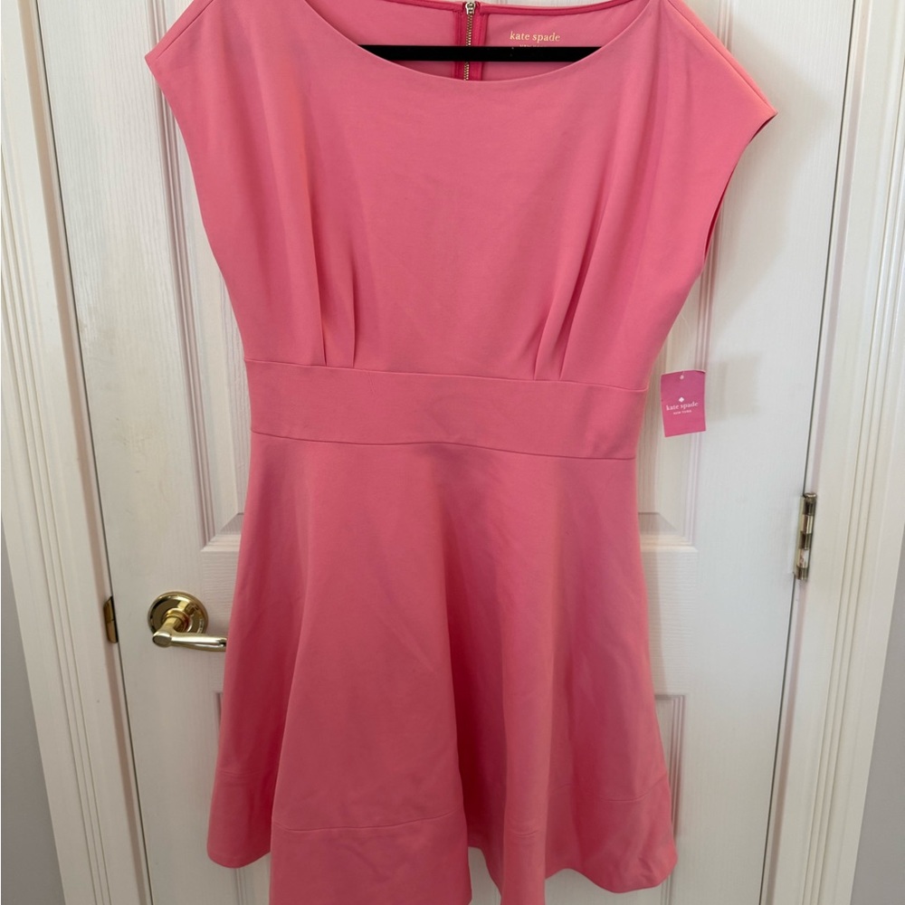 kate spade Pink Fit-and-Flare Cap-Sleeve Mini Dress